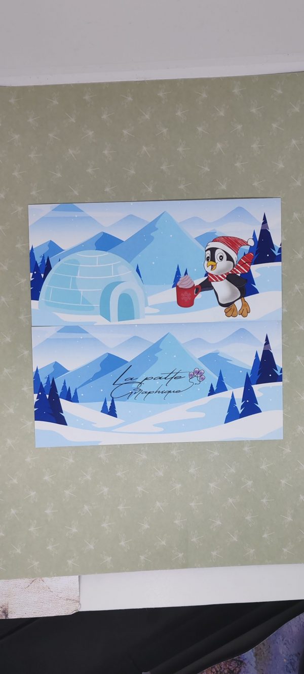 Marque page pingouin poche