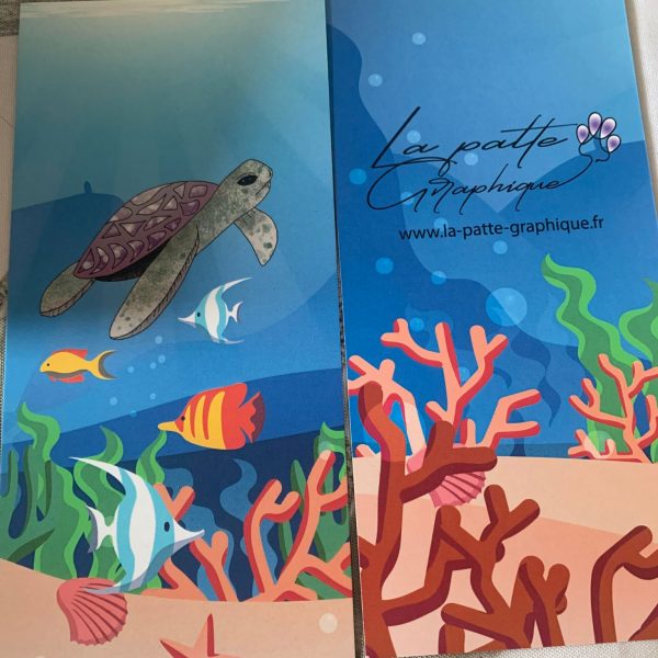 Marque page Sous les tropiques tortue