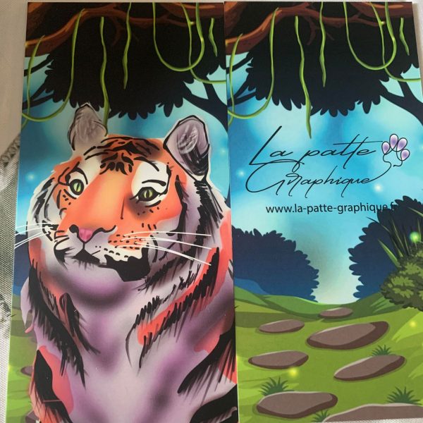 Marque page Sous les tropiques Tigre