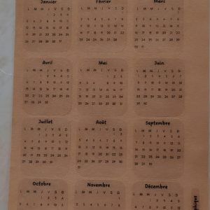 Planche de stickers Calendrier 2026