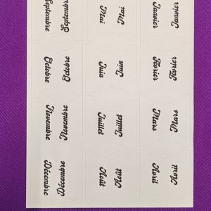 Onglets Mois Autocollants