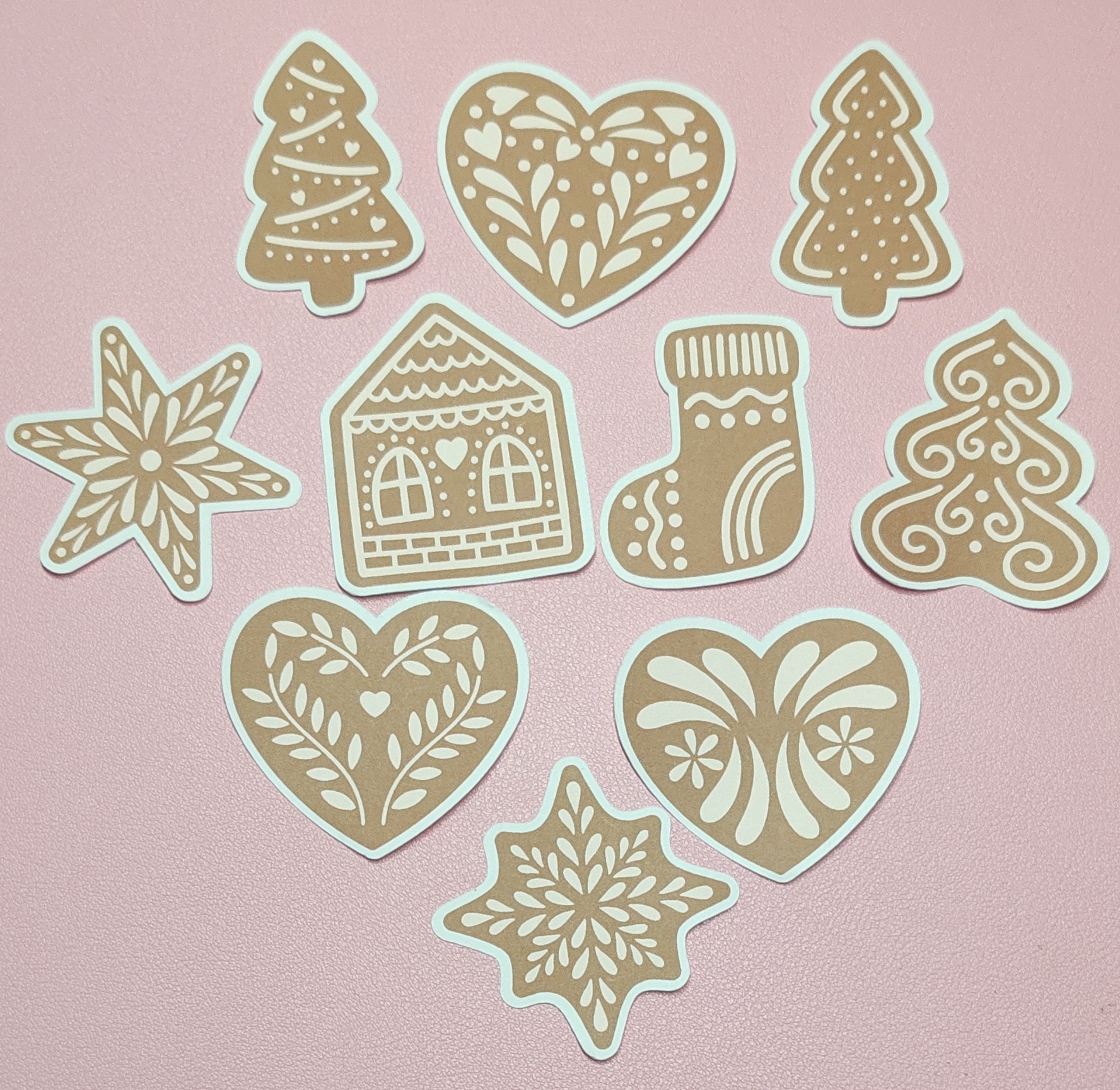 Lot de 10 Stickers Individuels de Noël