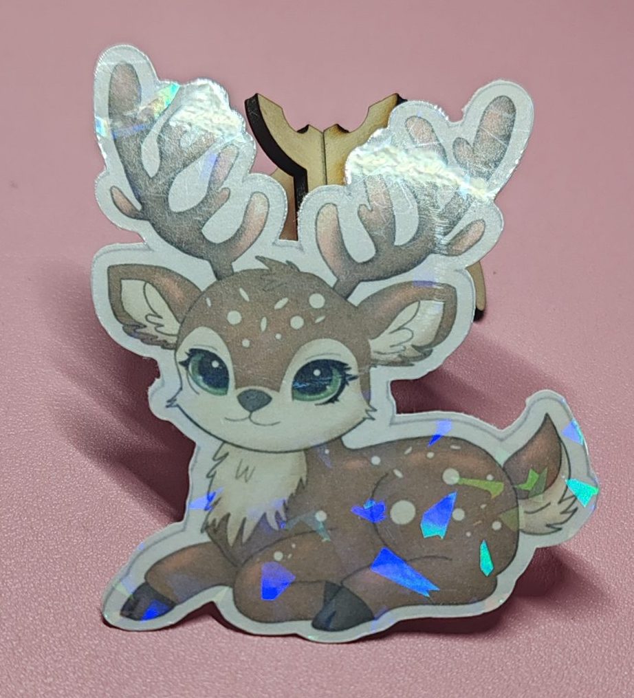 Sticker holographique Renne – Image 2