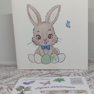 Carte lapin brun
