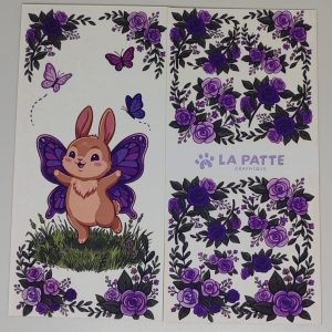Marque page lapin avec des ailes