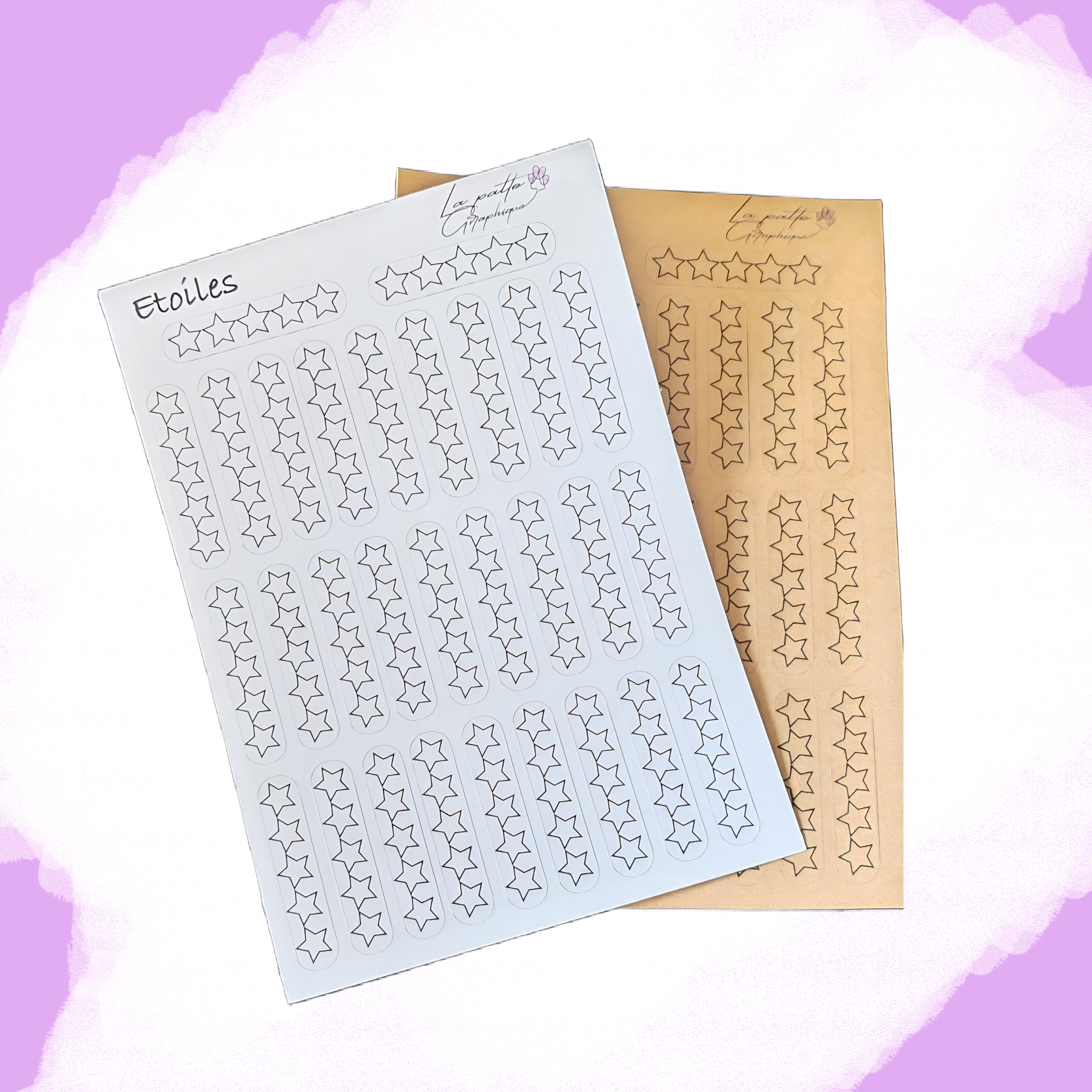 Planche de Stickers Notation 5 Étoiles